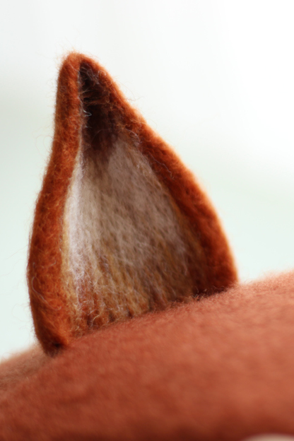 ウールフェルトキツネベレー帽