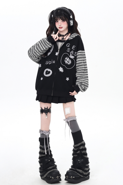 アメリカンボーダーアームルーズフードパーカー