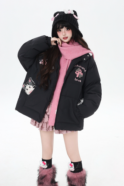 Digital Cat Down Jacket