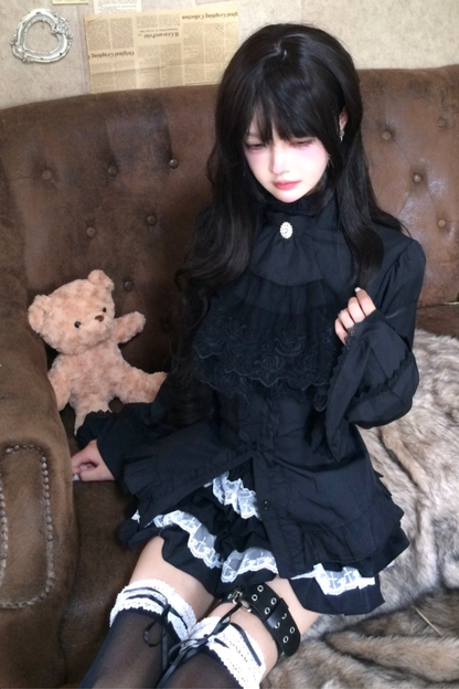 Gothic Elegant Shirt + Skirt