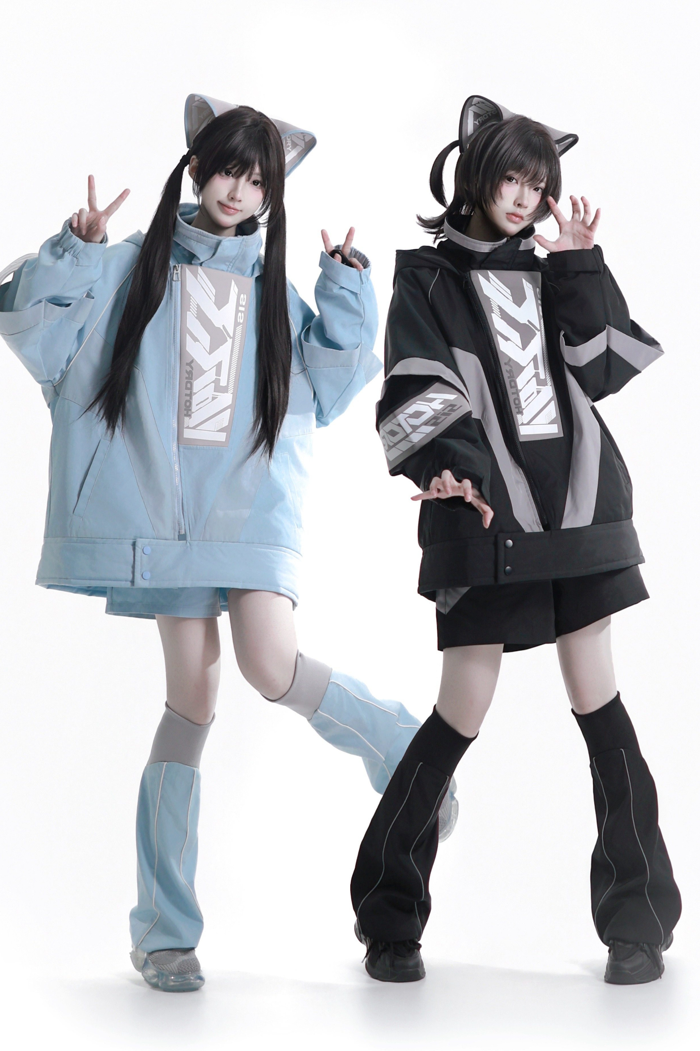 Cyber Loose Jacket + Pants + Leg Warmers + Cat Ear Headband