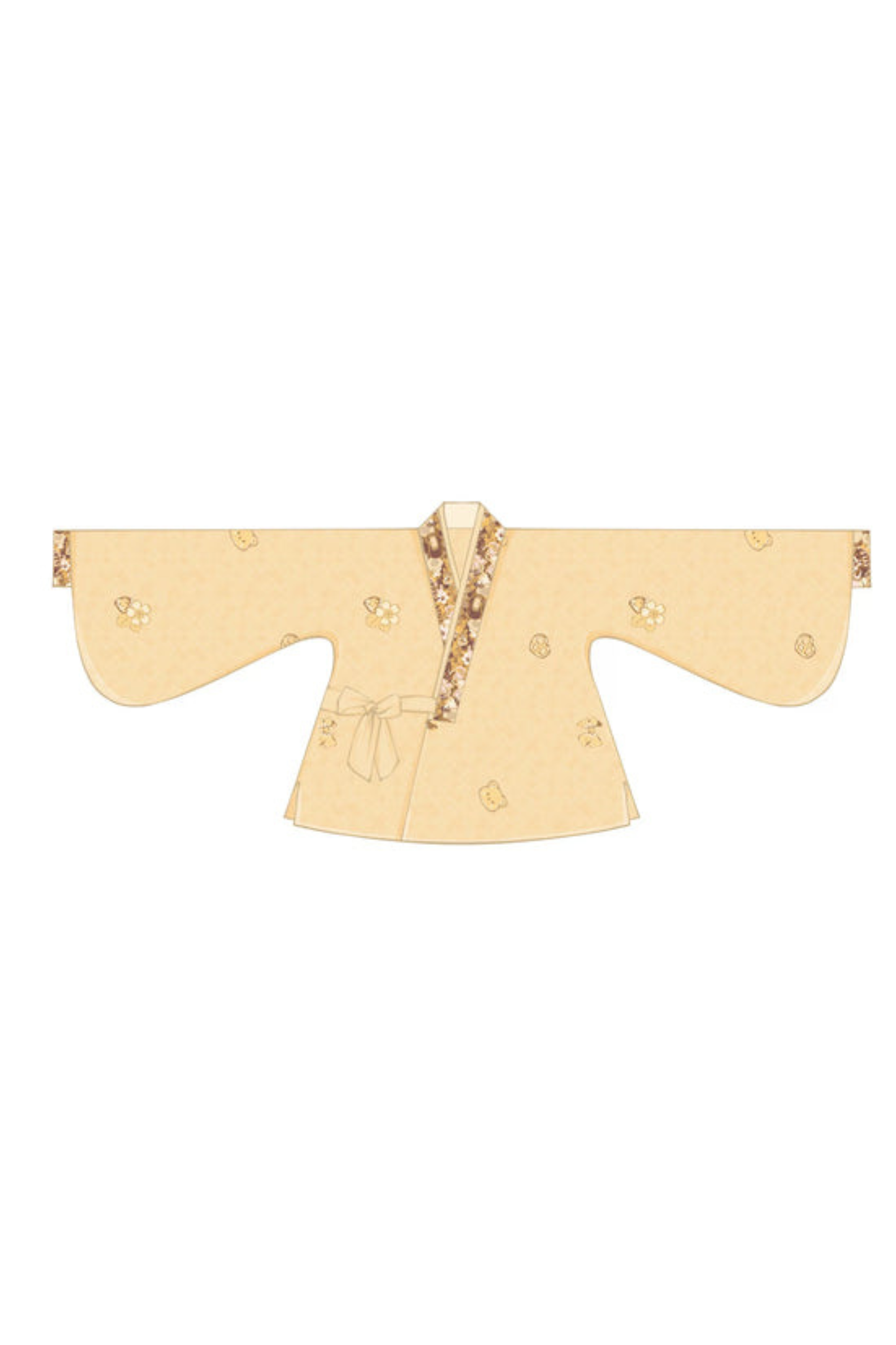 Kleines Bär-Dessert-Haus Kleid + Rock + Schürze + Brosche + Überrock