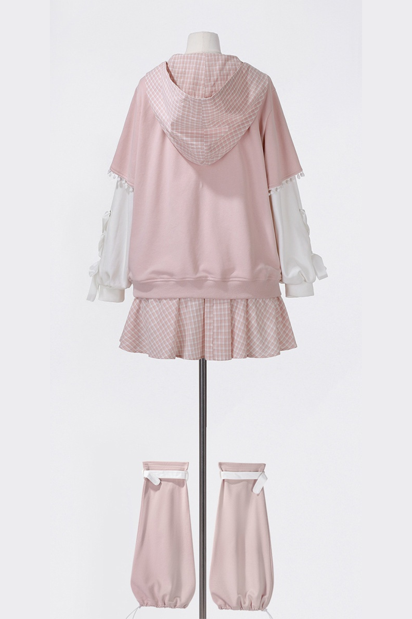 スイートキャットフードトップス+スカート+レッグウォーマー