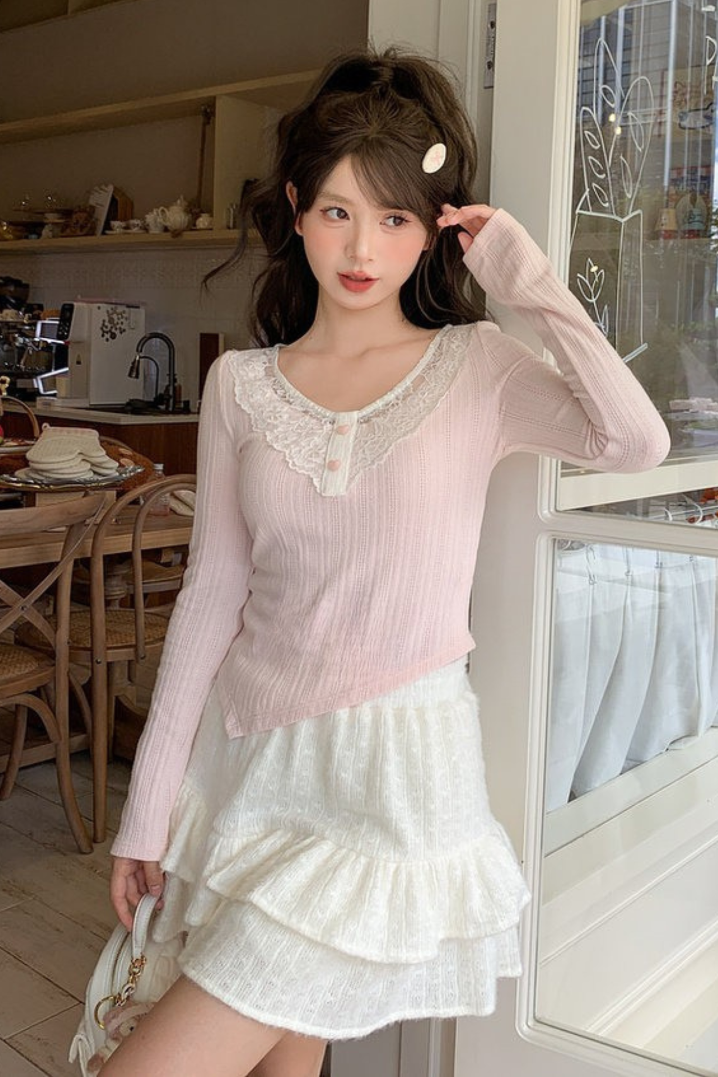 スイートスリムアシメトップス