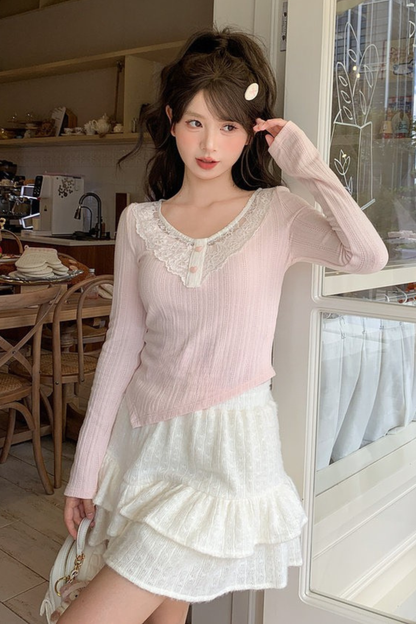 スイートスリムアシメトップス