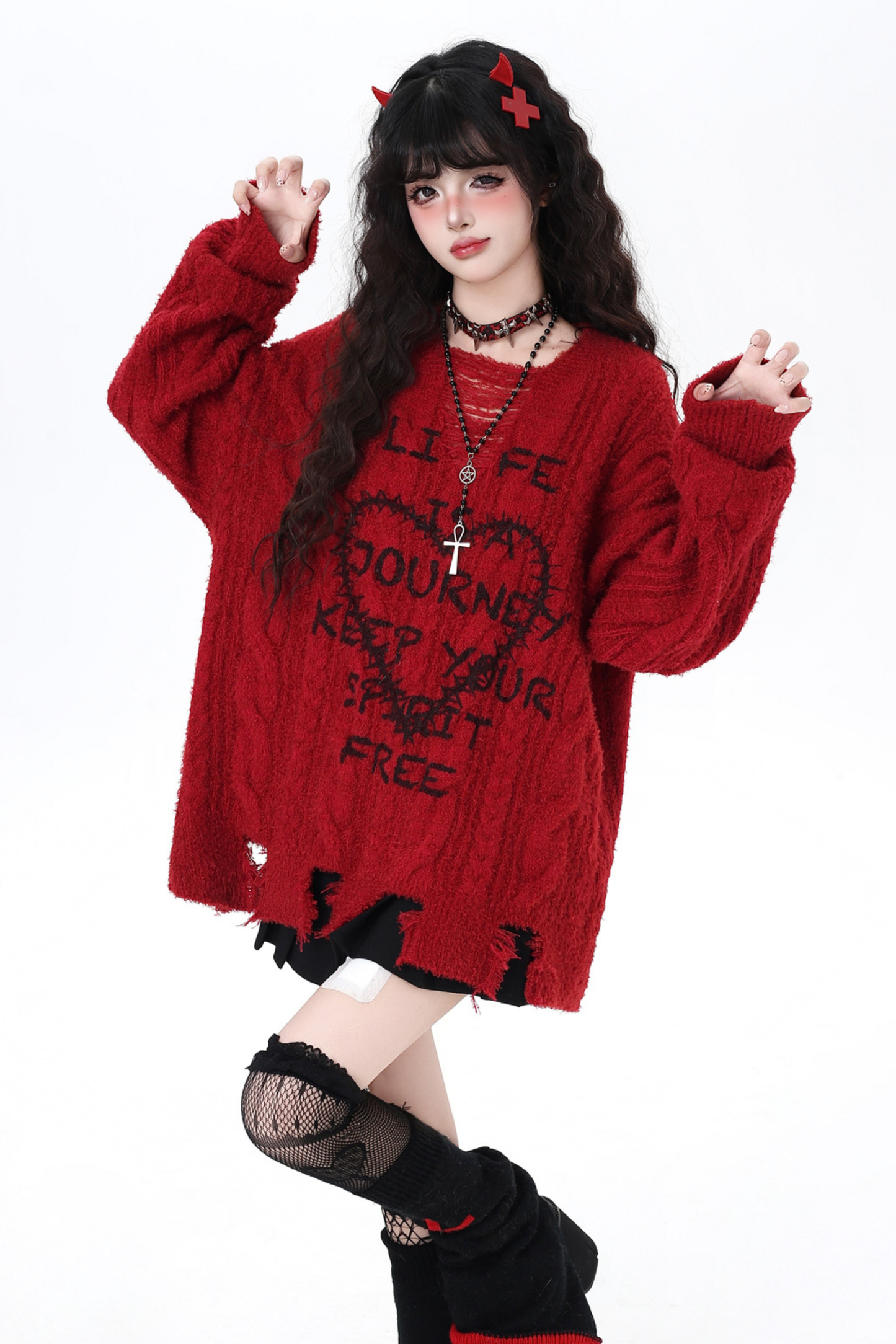 Dark Heart Loose Tops