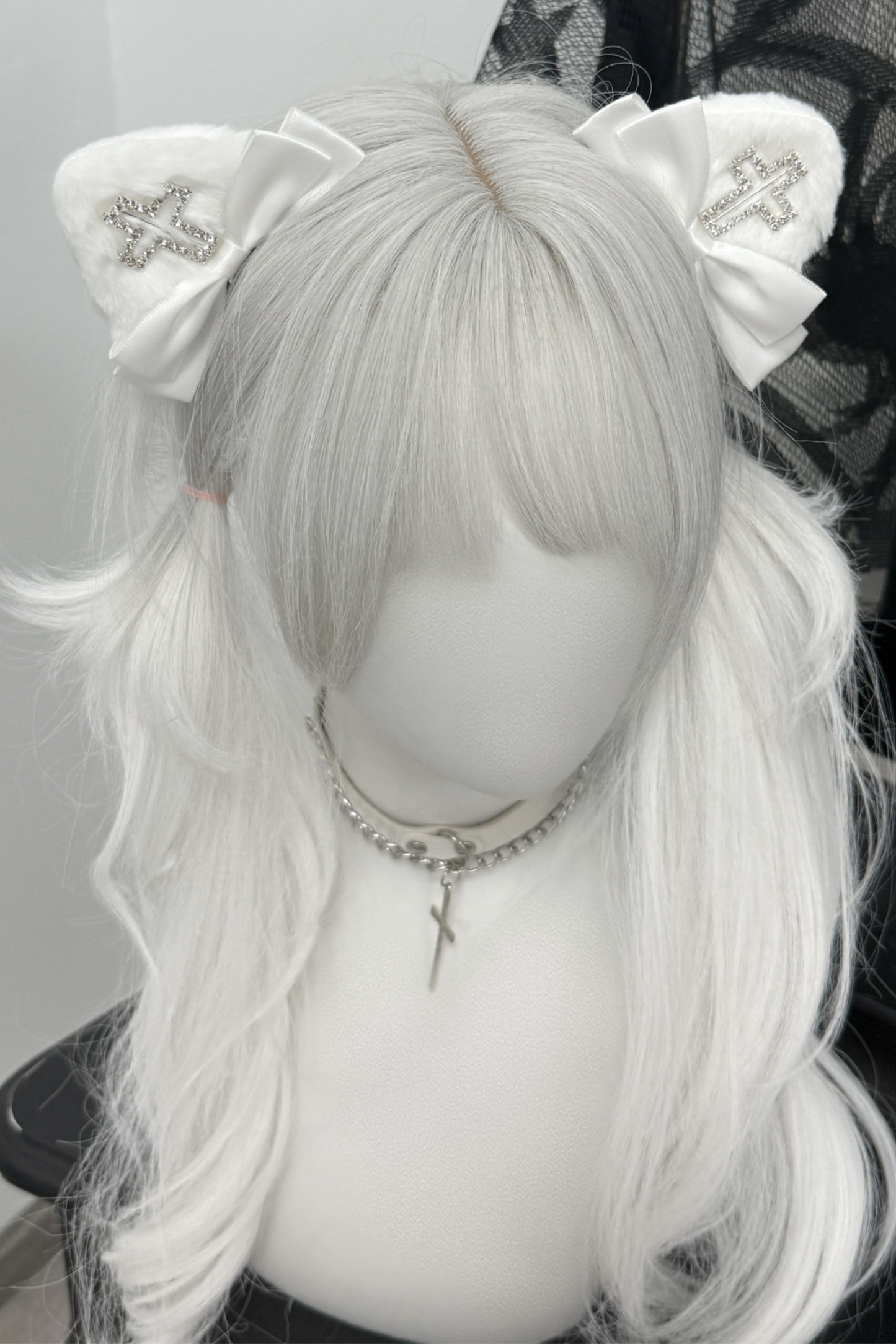 クロス猫耳クリップ