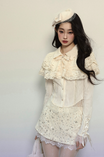 French Lace Elegant Shirt