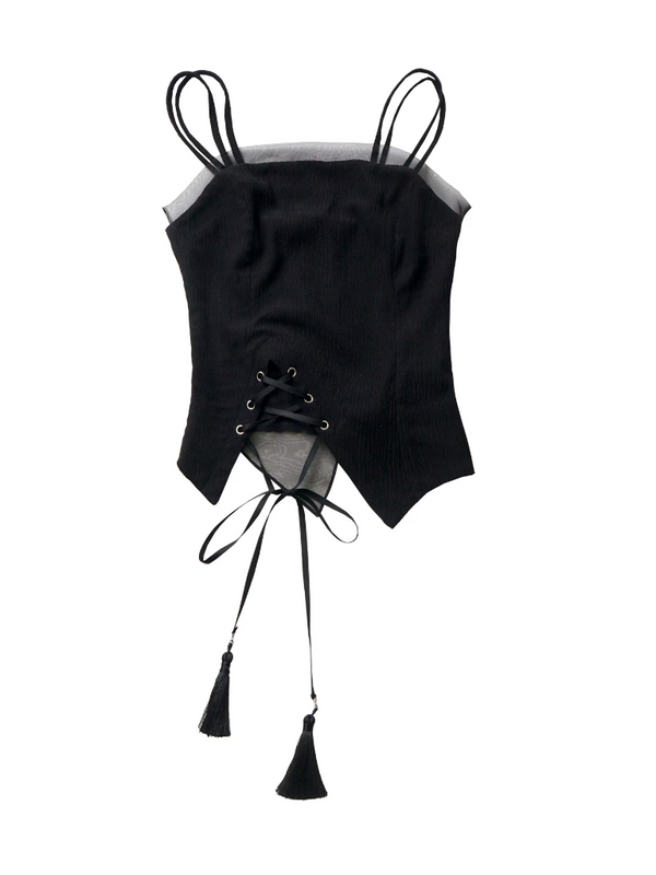 Calligraphy chiffon chiffon shirt + suspender top + skirt + dress