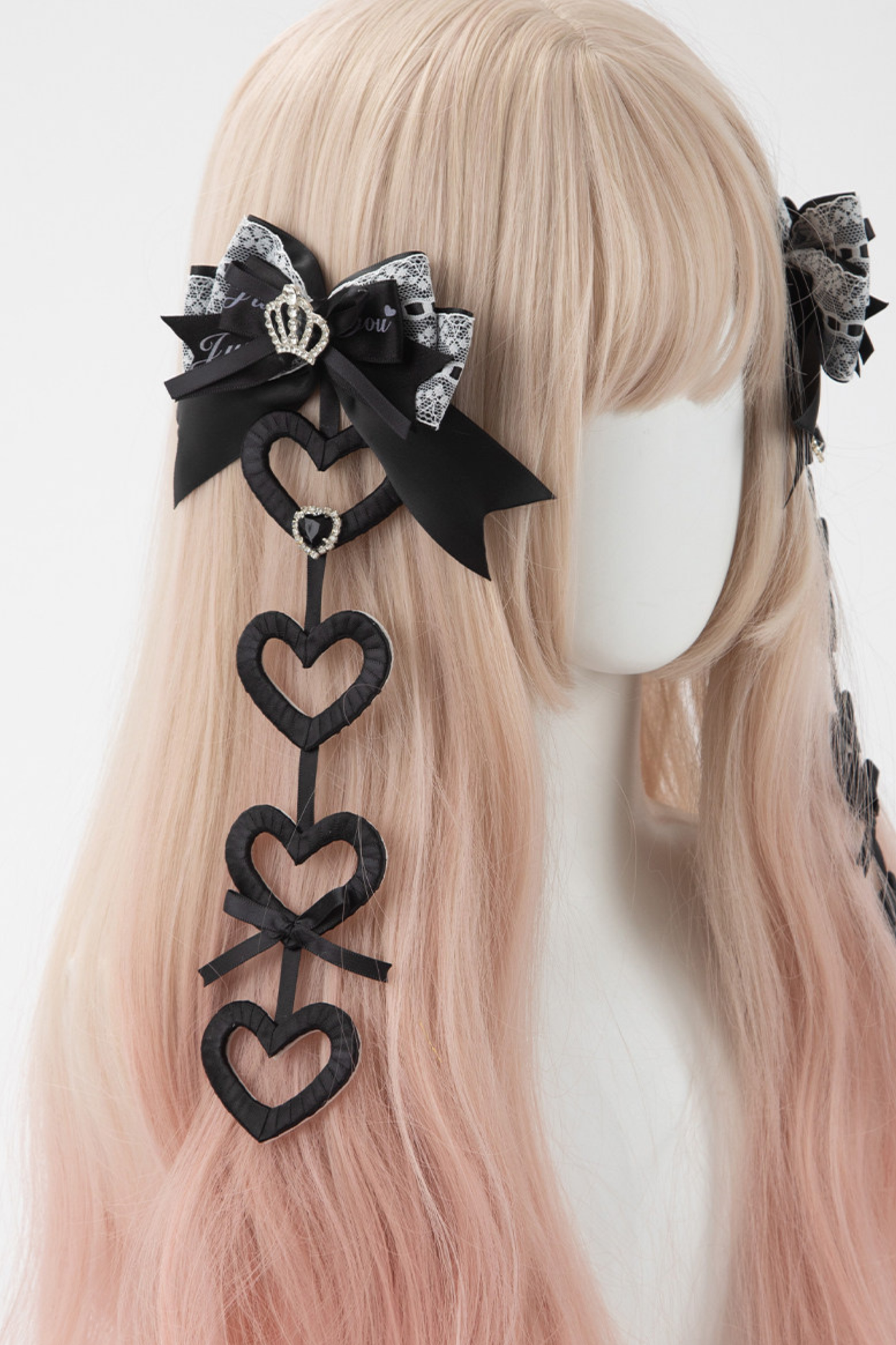 Lace Satin Ribbon Hair Clips