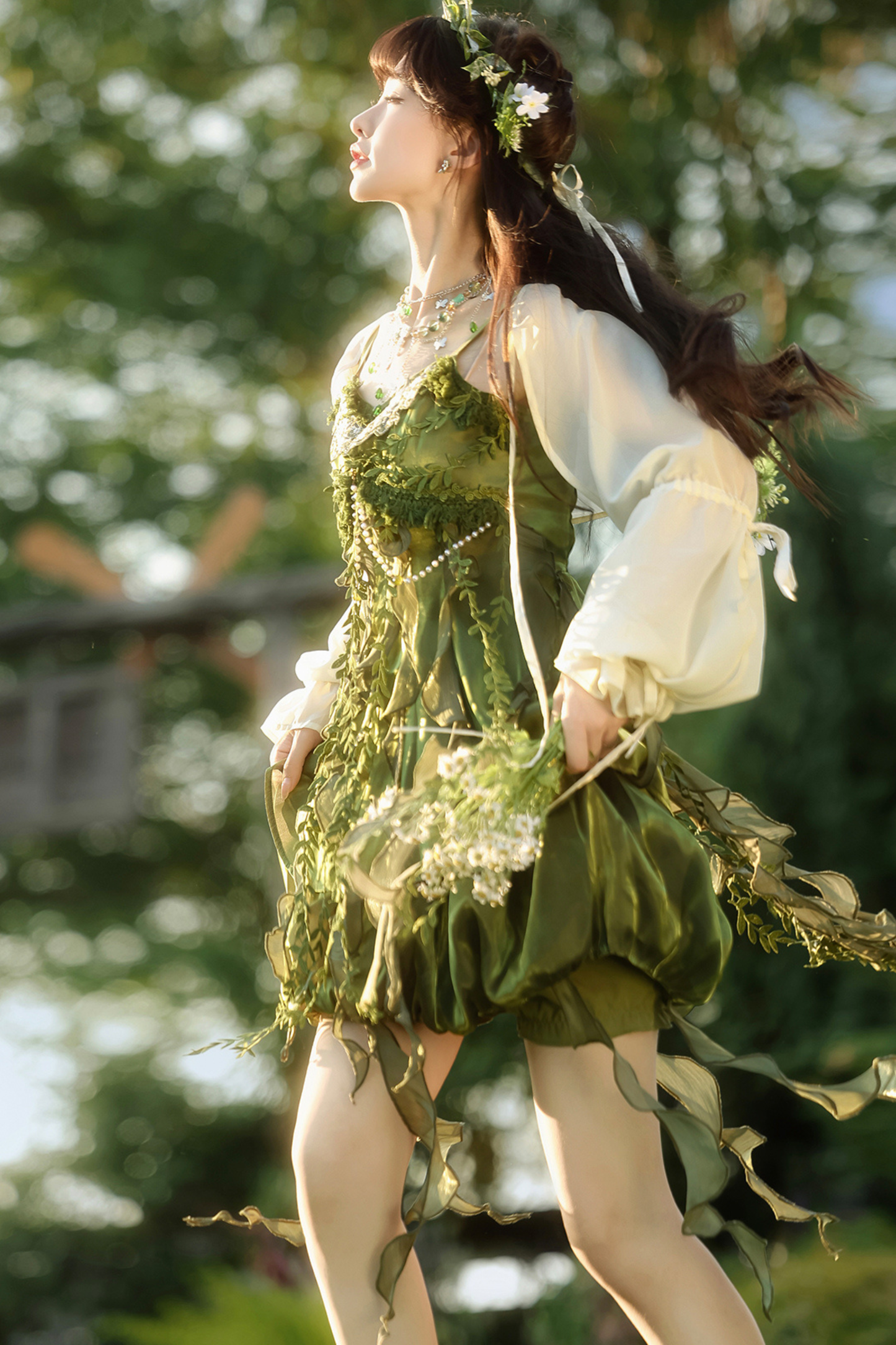 フォレストガールチャイナドレス+トップス+スカート