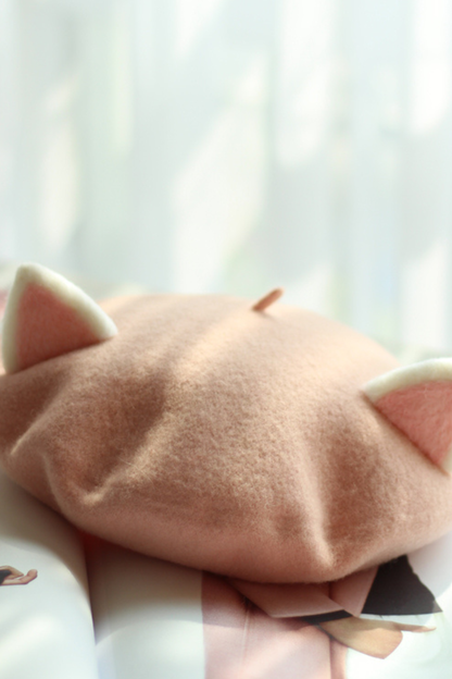 Milky Cat Ear Beret