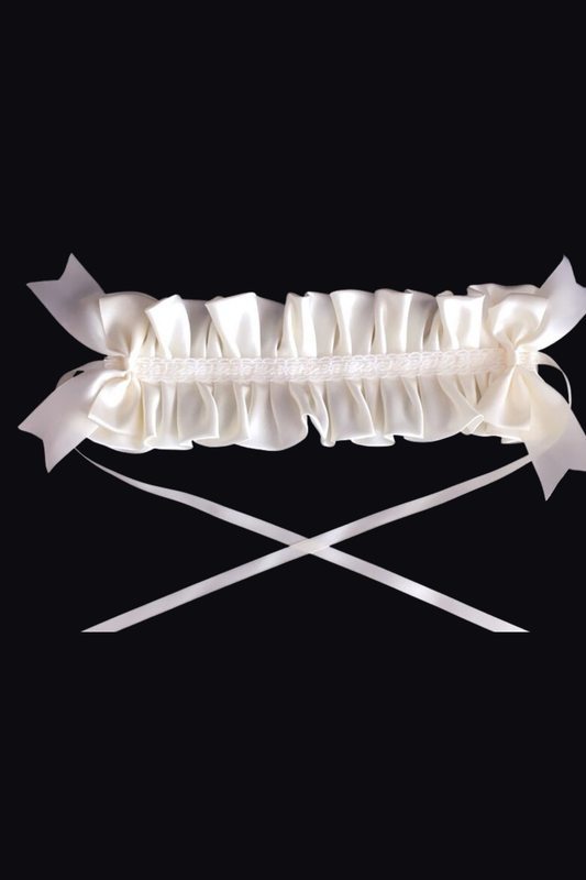 ワイドサテンレースヘッドバンド