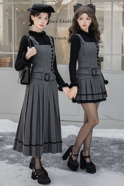 エレガントデイリーベストドレス+リボンヘアアクセサリー