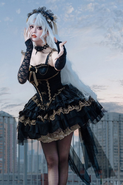 ダークバレエスタイルロリータゴシックプリンセスドレス