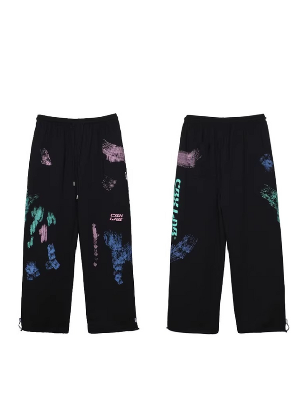 Sweatpants with hip-hop art design