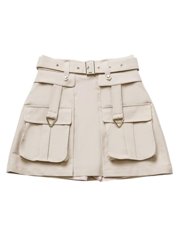 スリーカラーアメリカンガールキーネックキャミソール + カーゴスカート