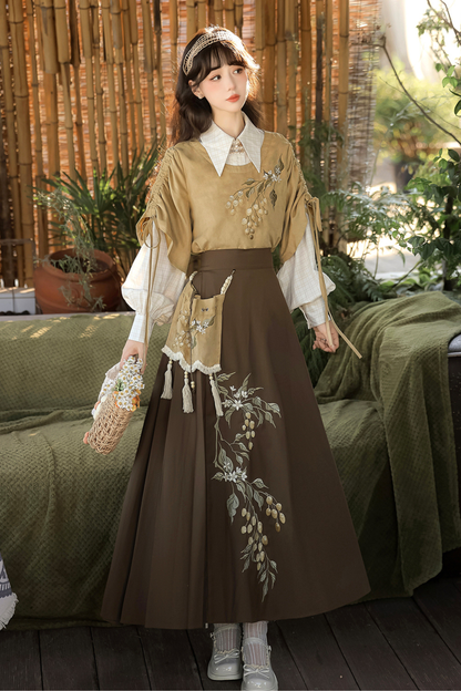 Forever Island Yellow Fruit Shirt + Skirt + Outerwear