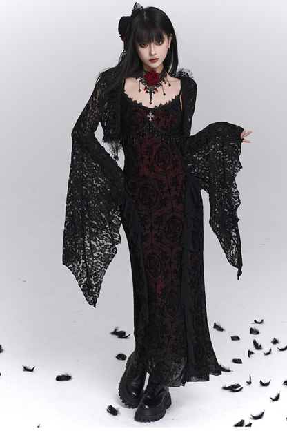 ゴシックキャミソールドレス＋シアートップス