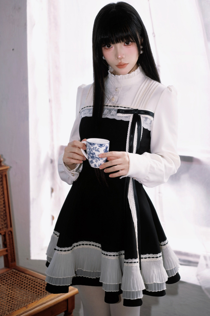 フレンチブラックシックドレス