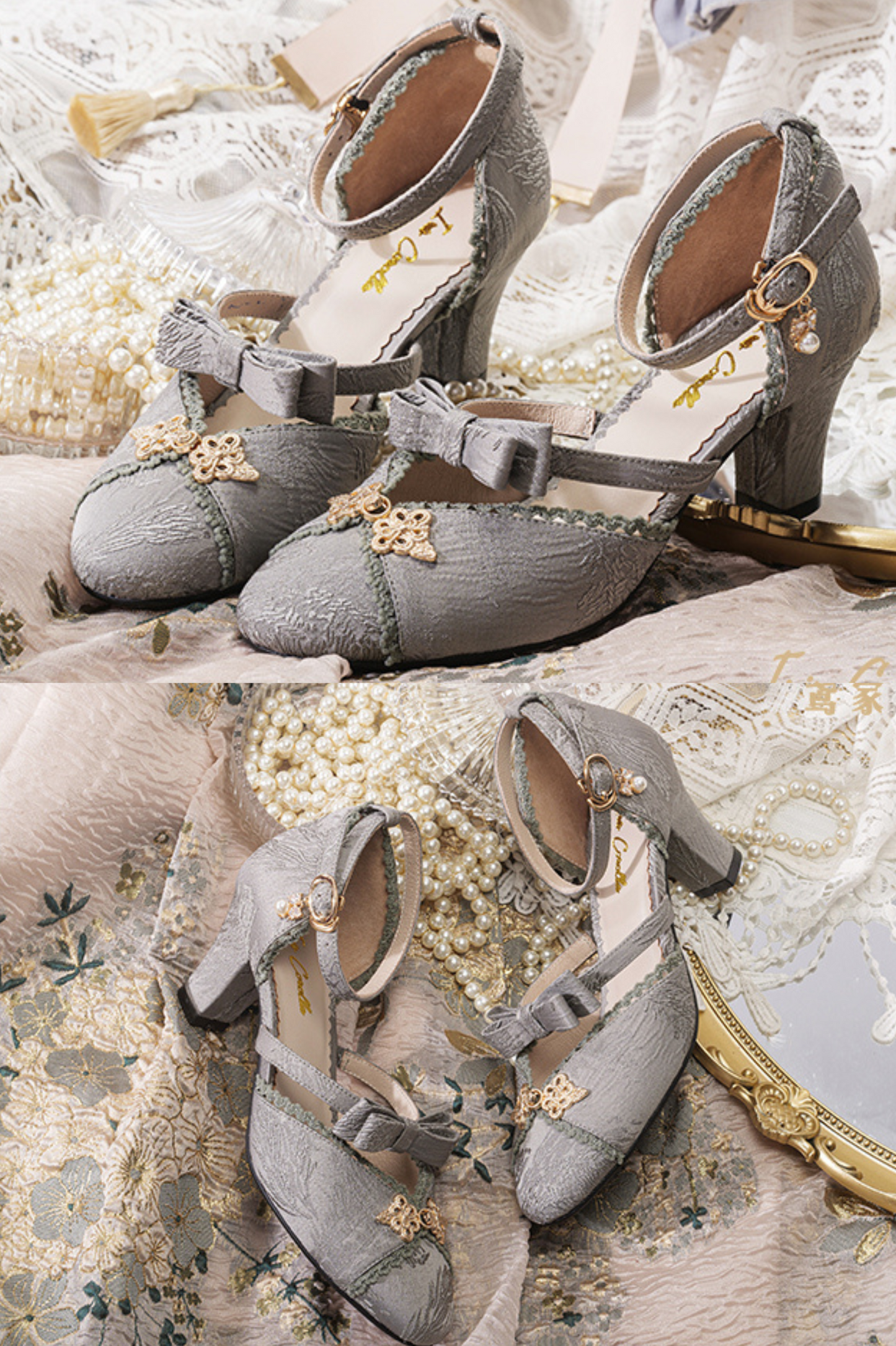Round Chinese-Style Wedding Shoes