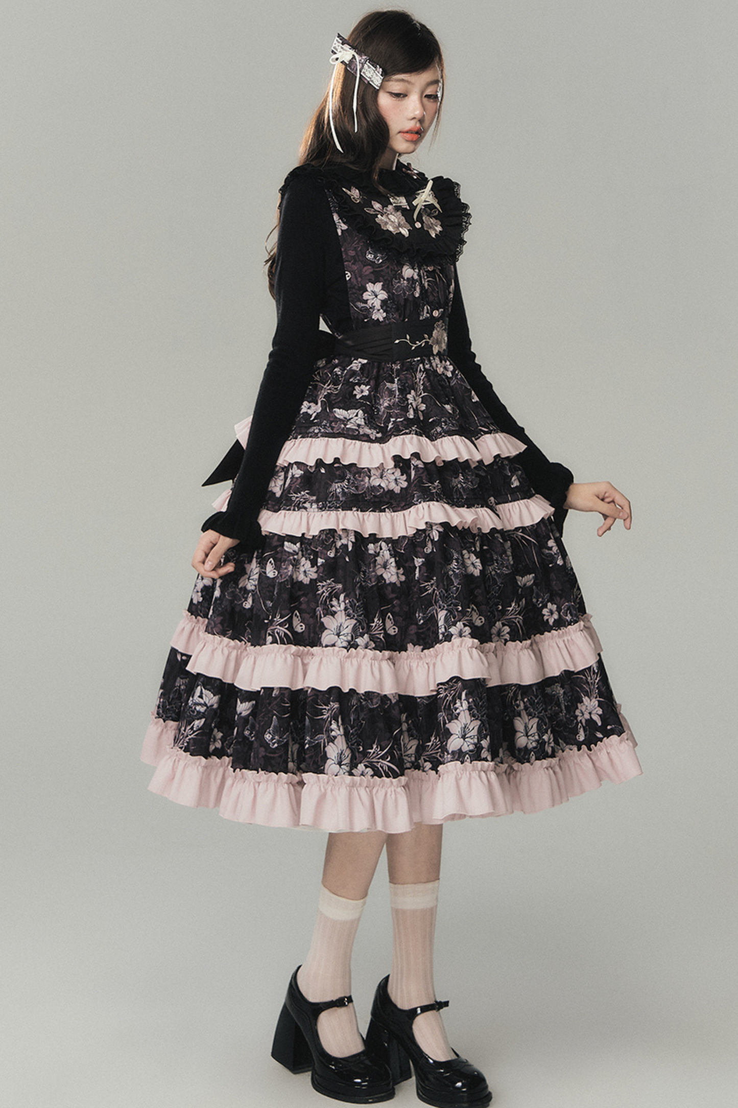 ラブリーロリータベストドレス+トップス+ベルト