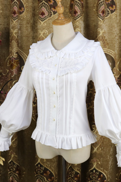 Chiffon Retro Doll Collar Blouse