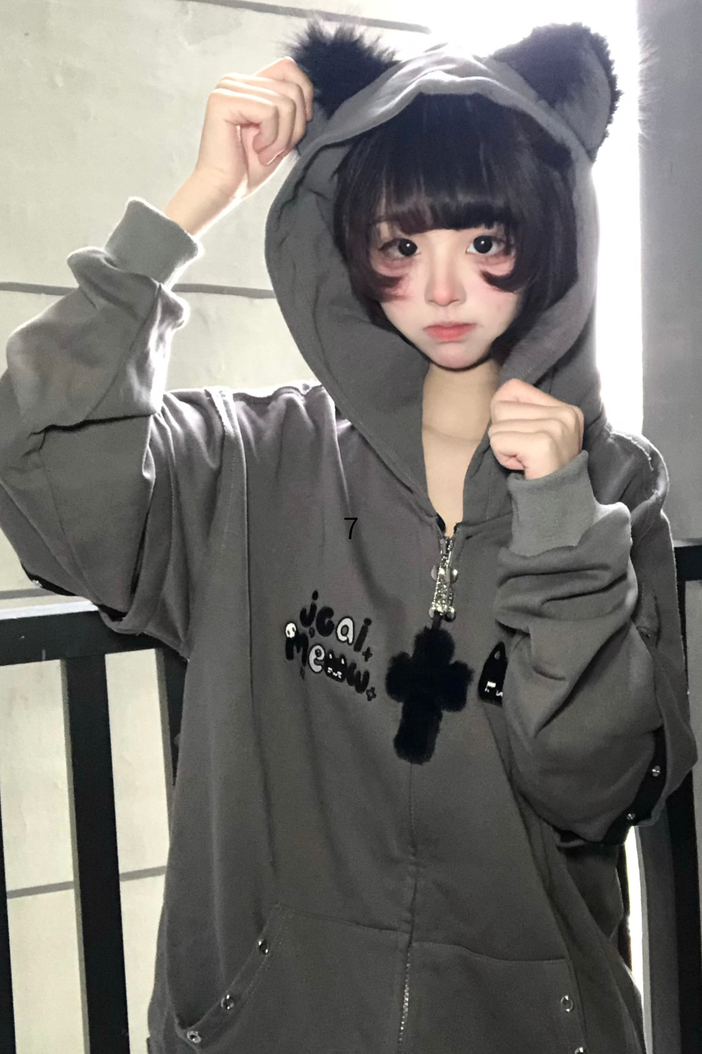 Mouse Hood Loose Hoodie