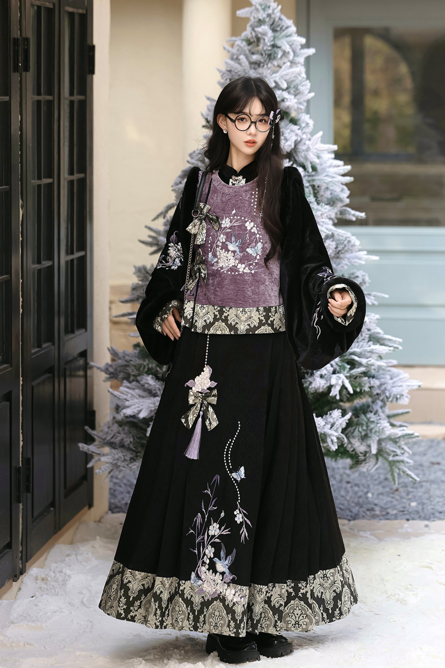 Dark Knight China Top + Vest + Skirt