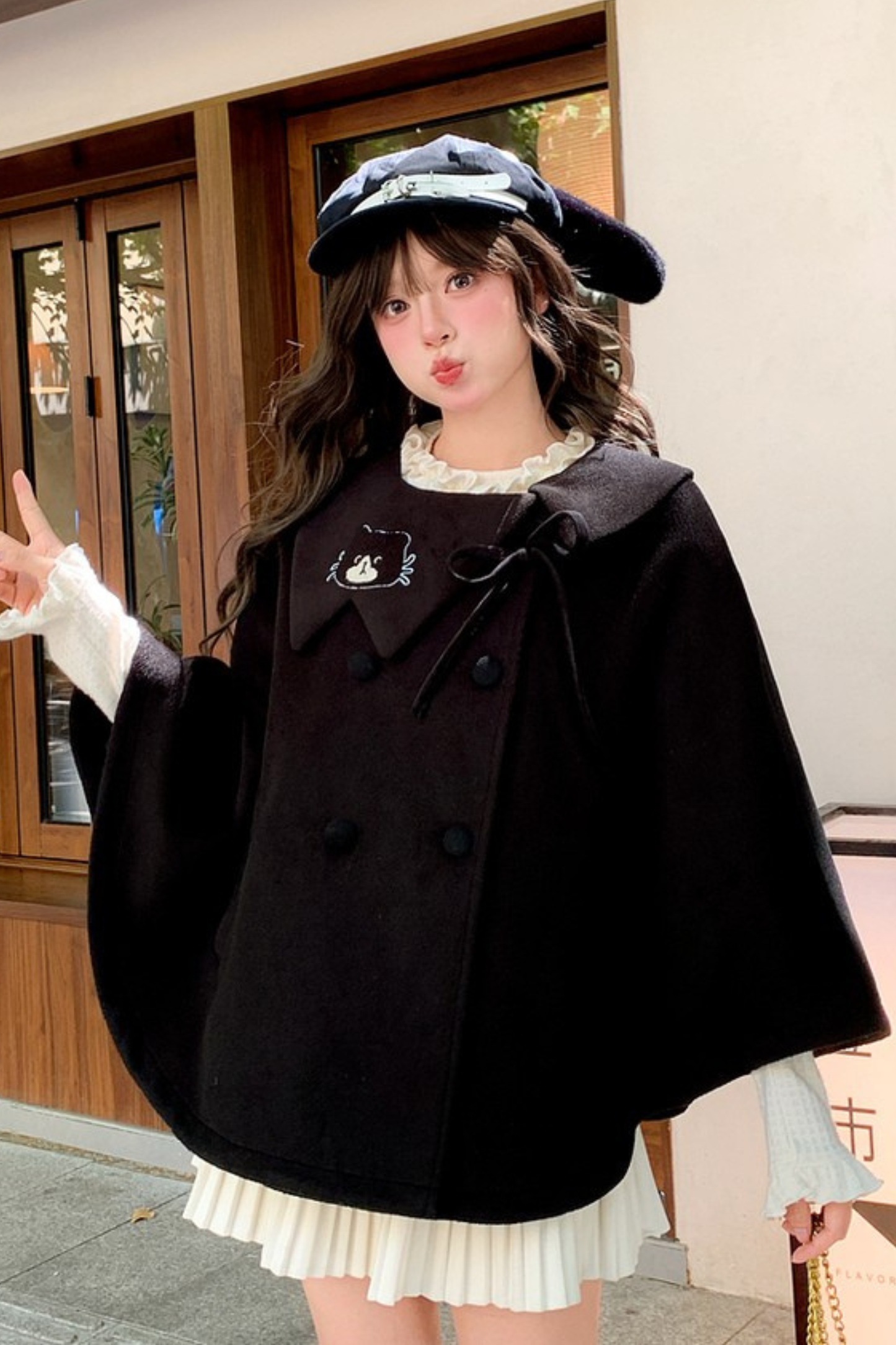 キャットドールカラーリボンマント