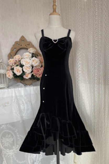 Mermaid Asymmetrical Camisole Dress + Ribbon Jacket