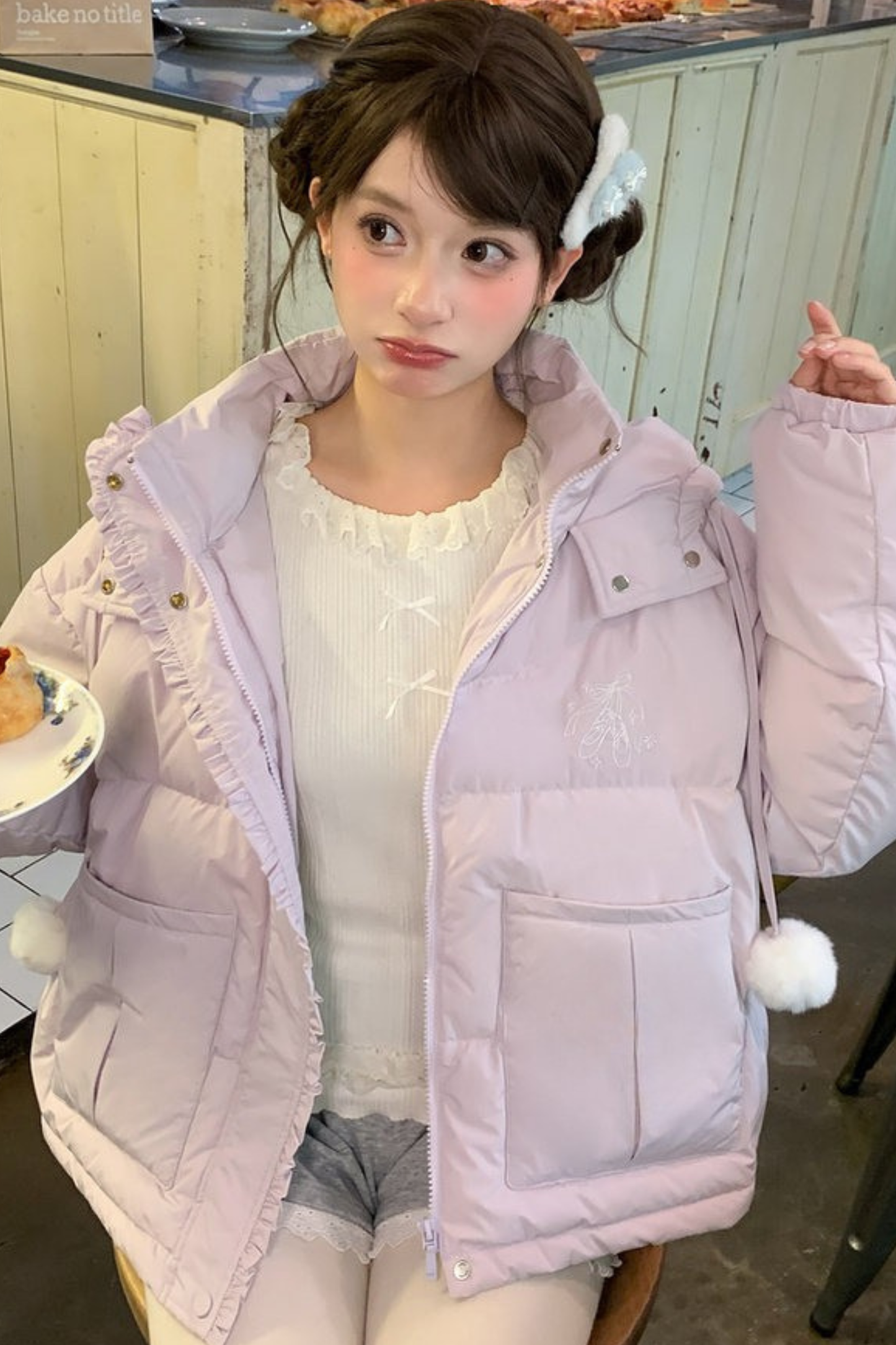 スウィートホワイトダックダウンジャケット