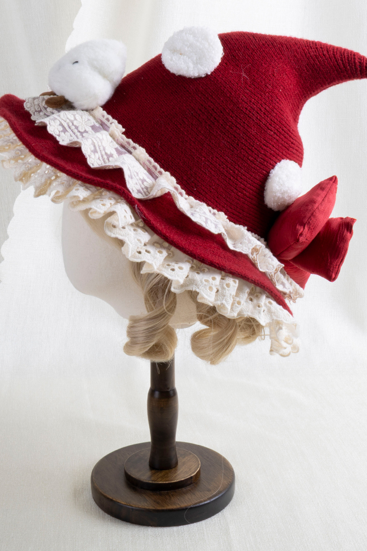 ダークレッドロリータハット