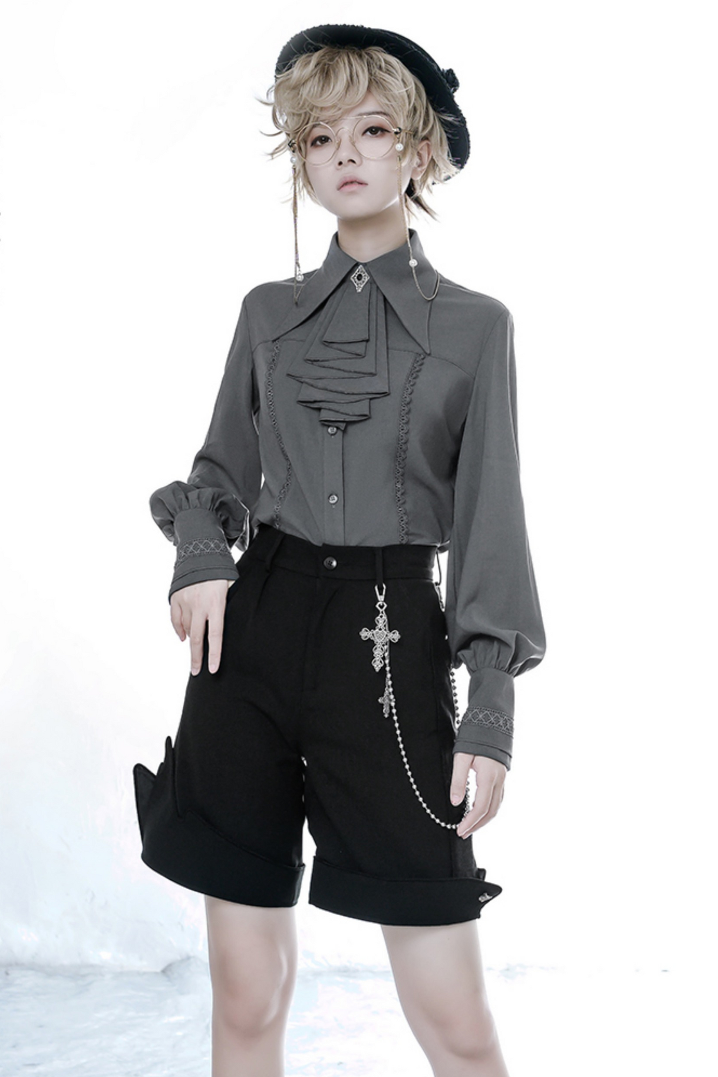 レトロロリータラムスリーブシャツ