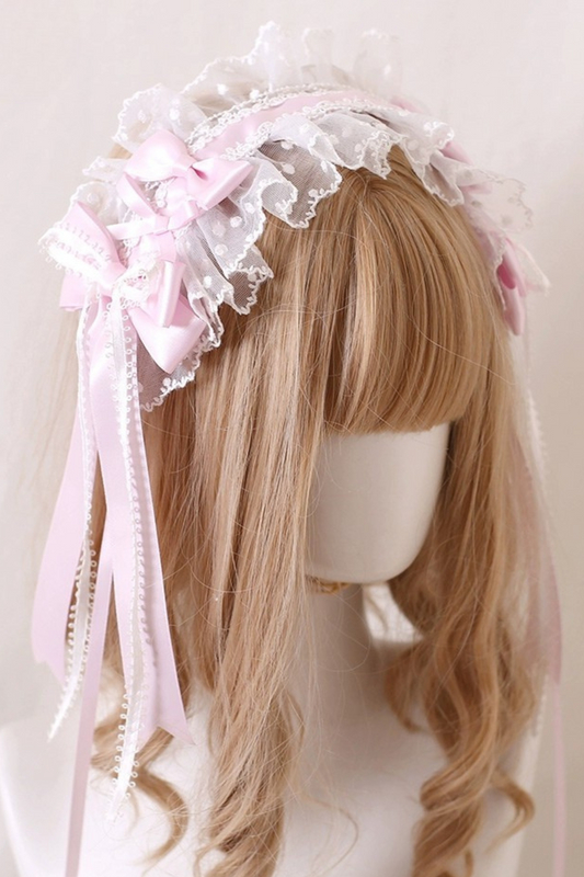 Pink Silk Satin Ballet Lolita Accessories