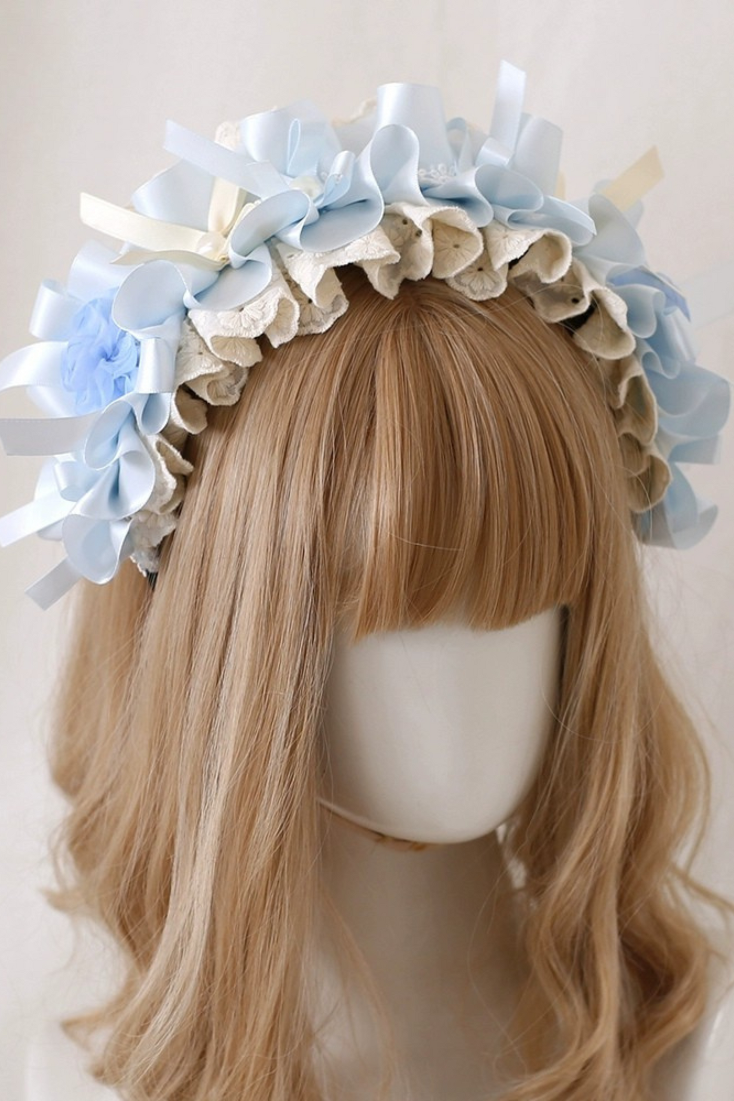 Ice Blue Frilled Lolita Accessories