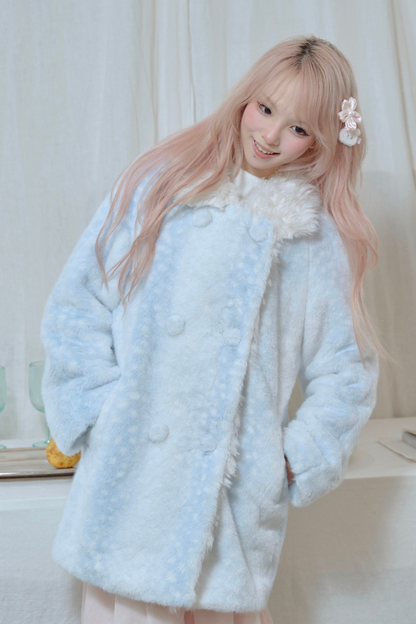 Gradient Rabbit Fur Coat