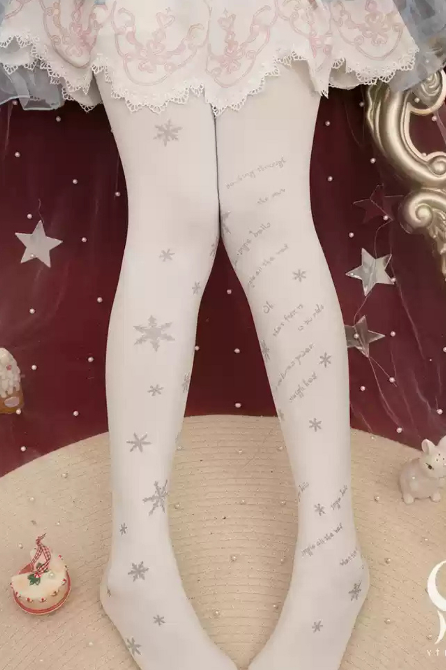 Silver Gold Design Tights