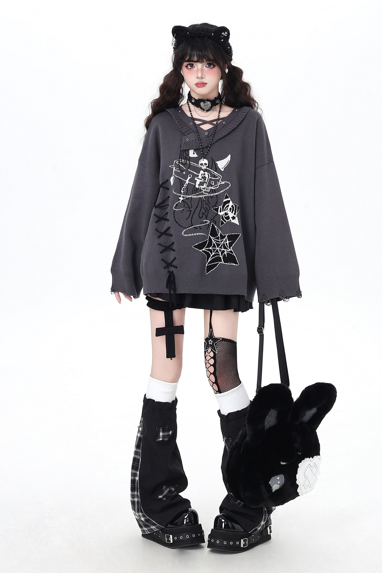 Gothic Subculture Cross Strap Top