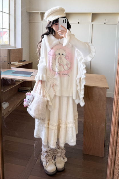 スイートキャットニットセーター