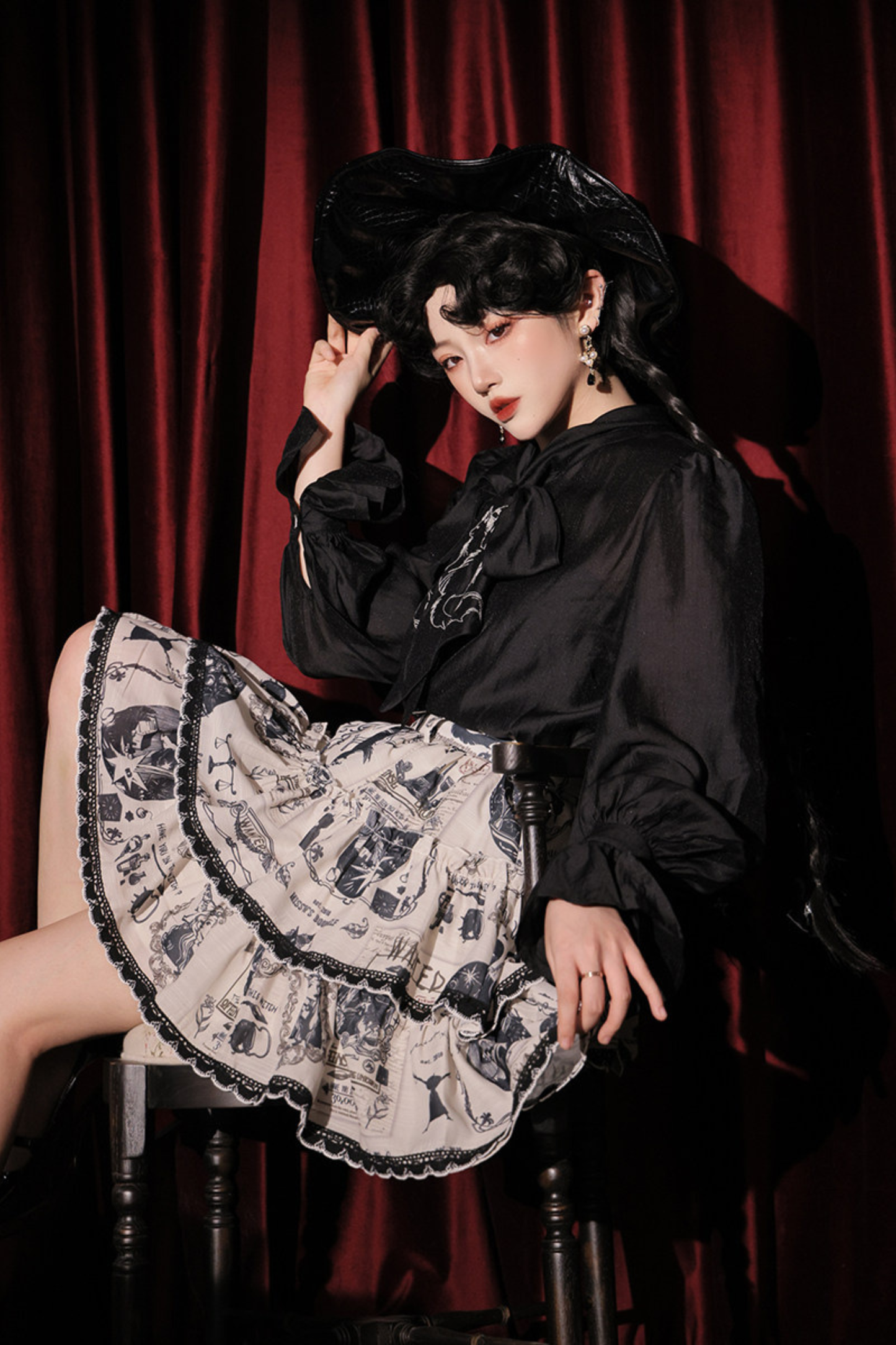 Chiffon Dark Elegant Shirt