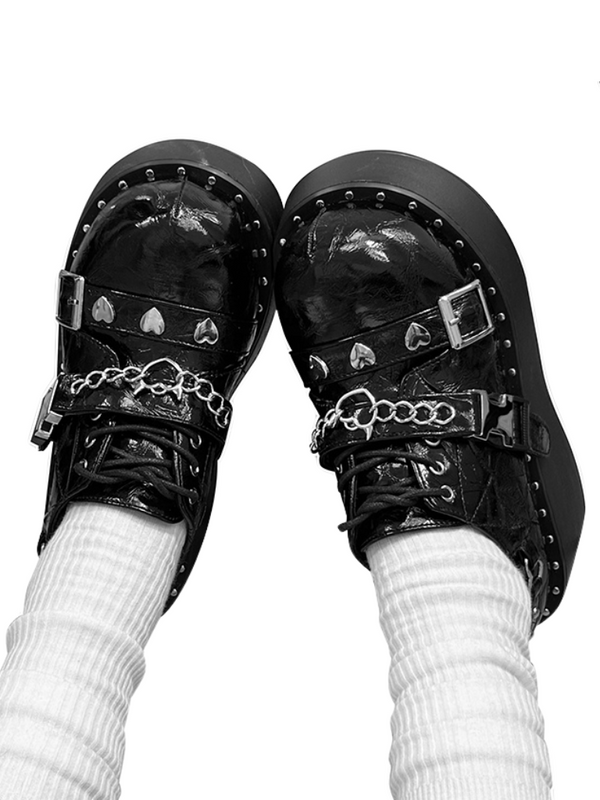 Devil Trap Punk Gothic Lolita Round Toe Platform Shoes