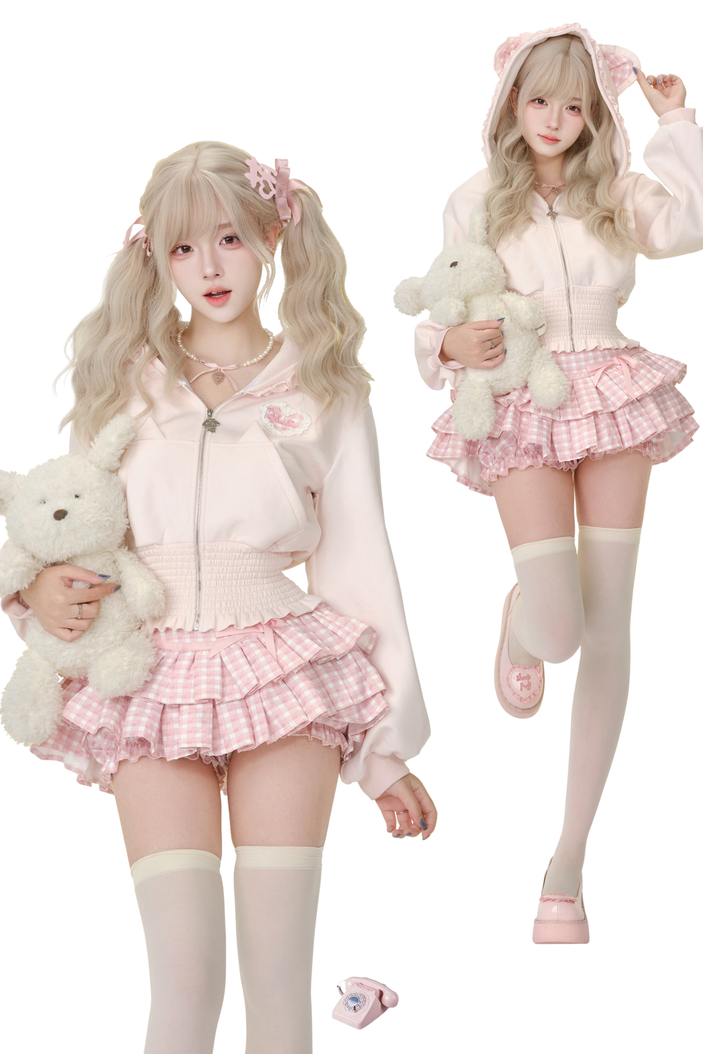 シュガーウォーターキャットパーカー+ケーキスカート