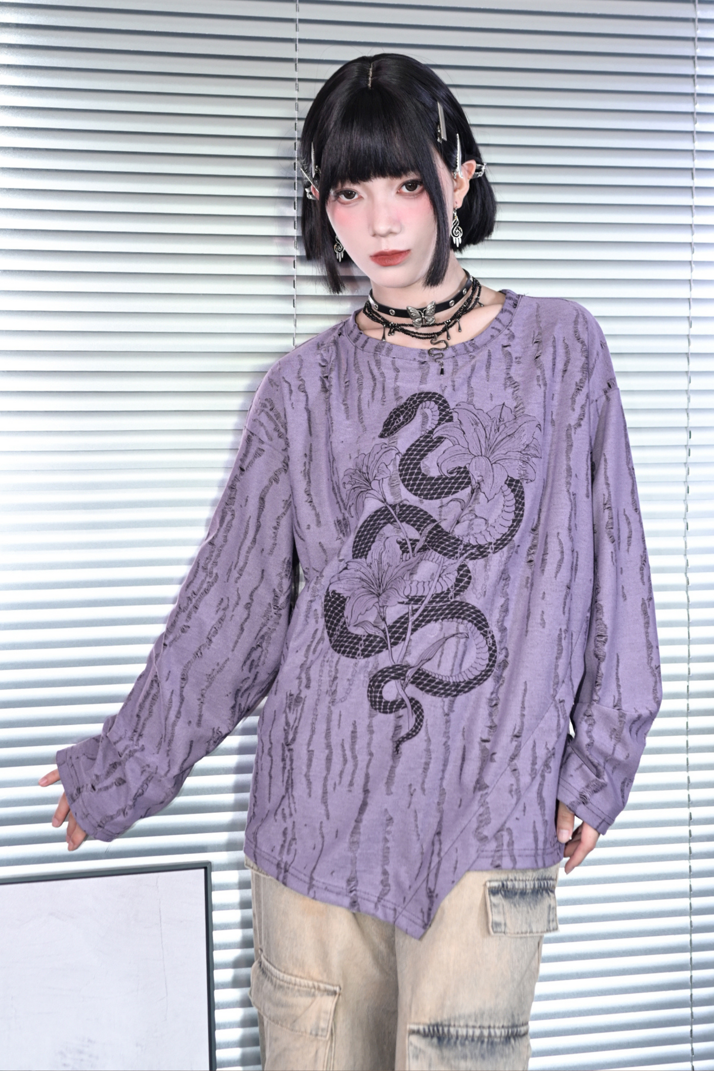 China Hall Print Loose Top