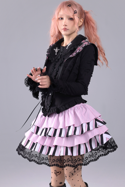 ストライプドシンフォニーフラッフィースカート