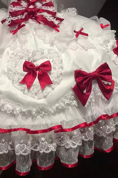 Sweetheart Lolita Dress + Ribbon + Veil