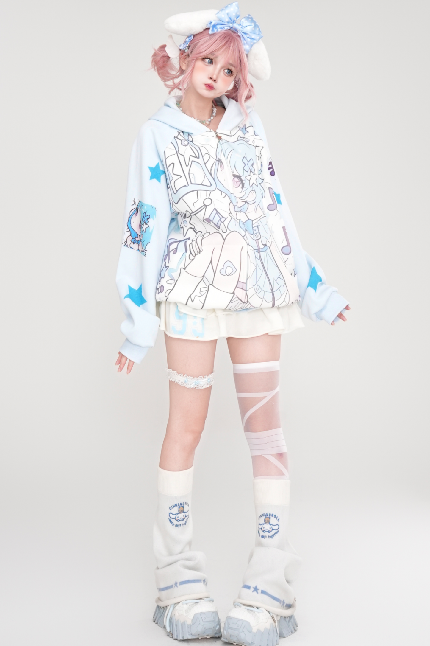 レースアニメフーデッドジャケット