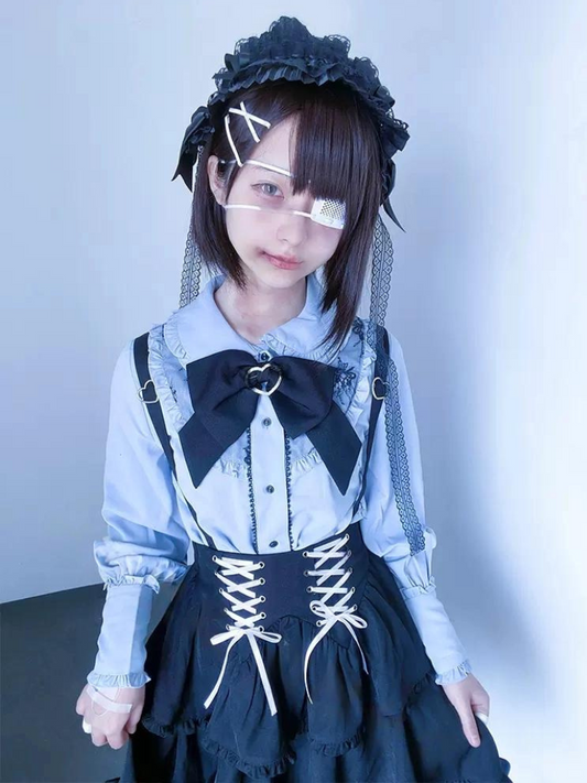 Mine Aqua Ribbon Blouse