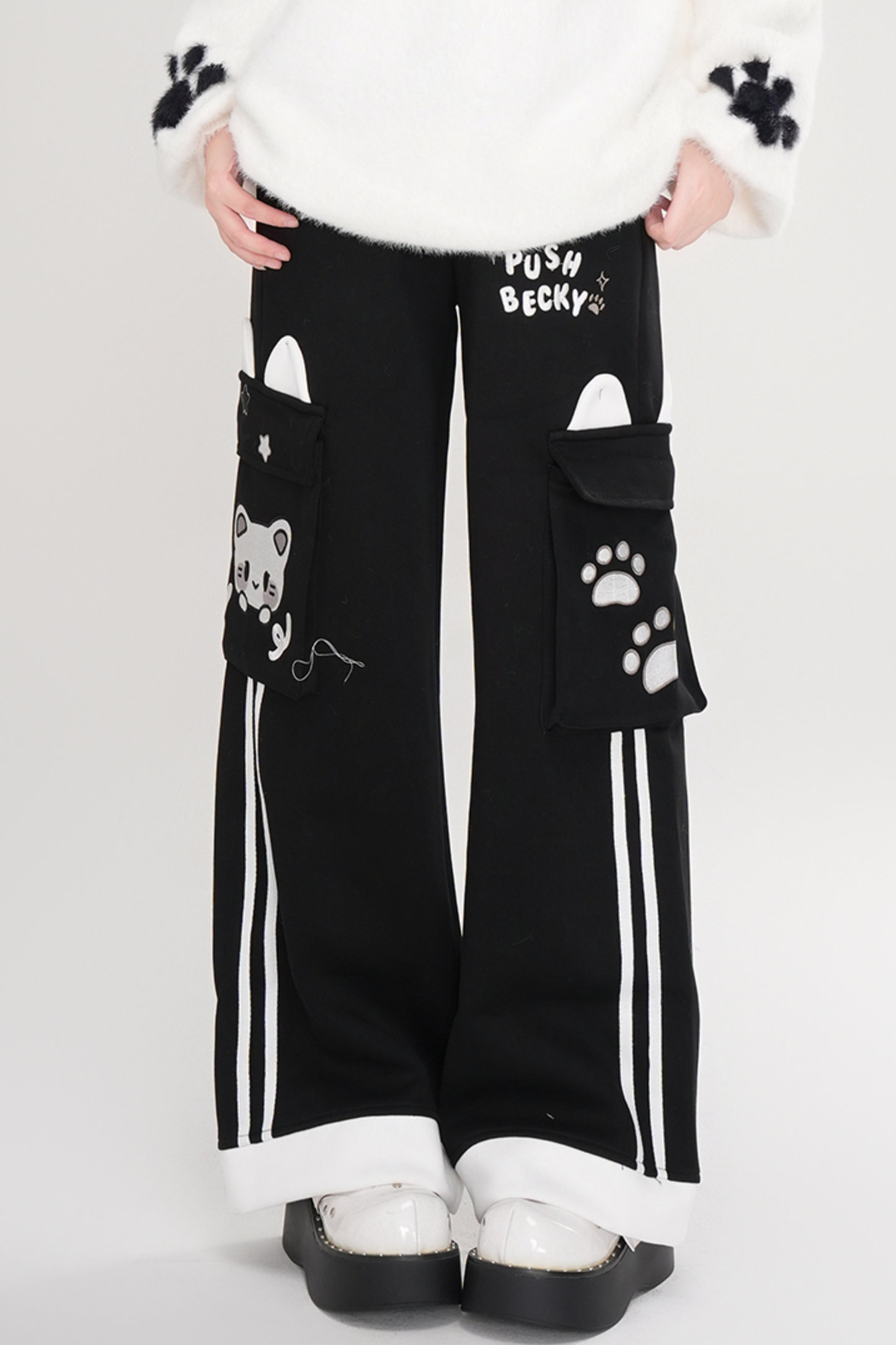 キュートキャットイヤースポーツスウェットパンツ