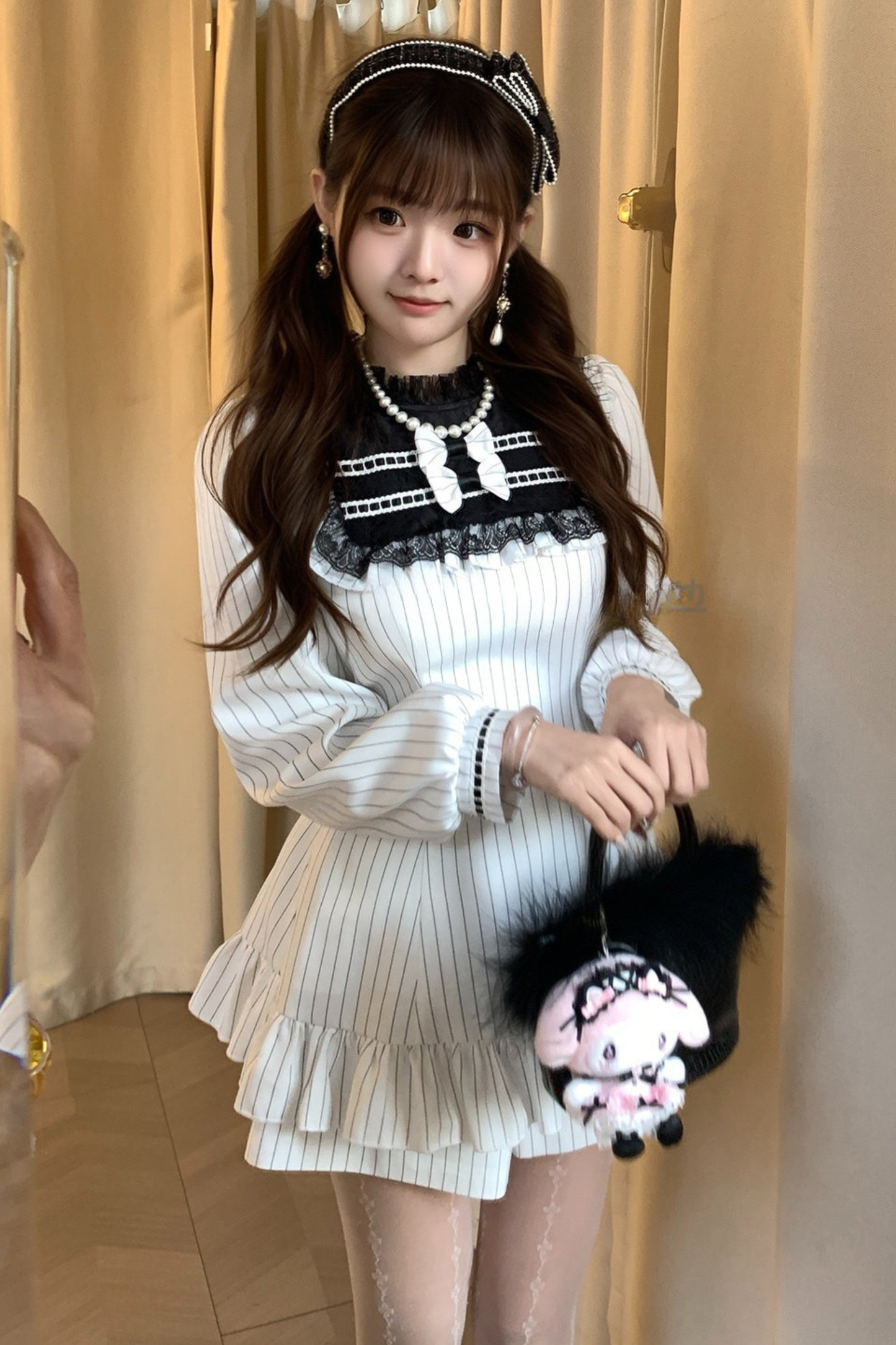 Sweet Striped Flare Dress